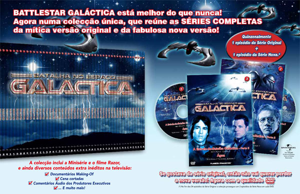 Anuncio da série Battlestar Galactica pela Planeta DeAgostini