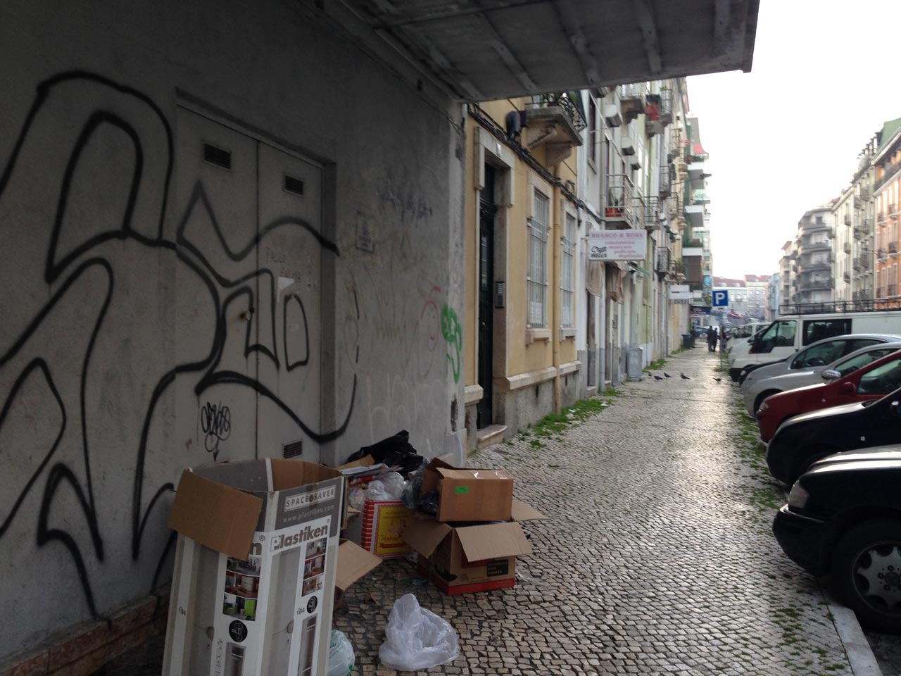 Lixo na rua em Lisboa - Pedro Rebelo